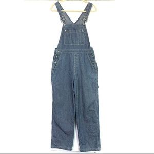 Vintage Gap Conductor pinstripe denim overallls